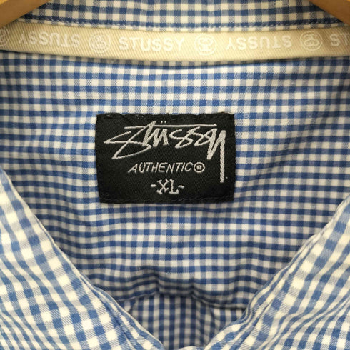 ステューシー Stussy 00S AUTHENTIC GINGHAM CHECK S/S REGULAR COLLAR SHIRT ギンガムチェック レギュラーカラーシャツ メンズ import:XL