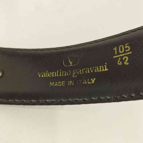 ヴァレンティノガラヴァーニ VALENTINO GARAVANI イタリア製 ロゴ レザーベルト 金バックル メンズ