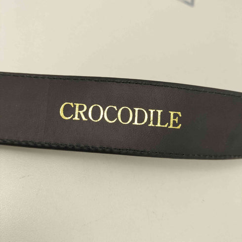 クロコダイル crocodile クロコダイルレザー ゴールド バックル ベルト メンズ
