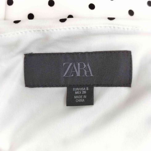 ザラ ZARA ドット リボンモチーフ ペプラムトップス レディース JPN:S