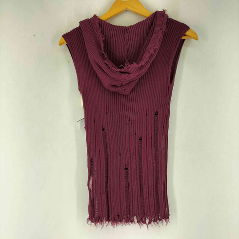 スライ SLY FRONT BUTTON KNIT HOODIE フロントボタンニットフーディベスト レディース FREE