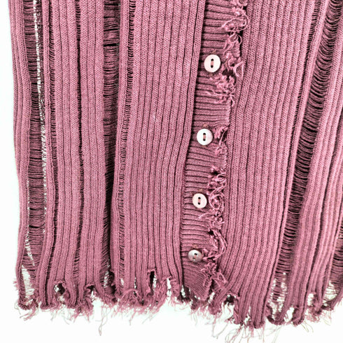 スライ SLY FRONT BUTTON KNIT HOODIE フロントボタンニットフーディベスト レディース FREE