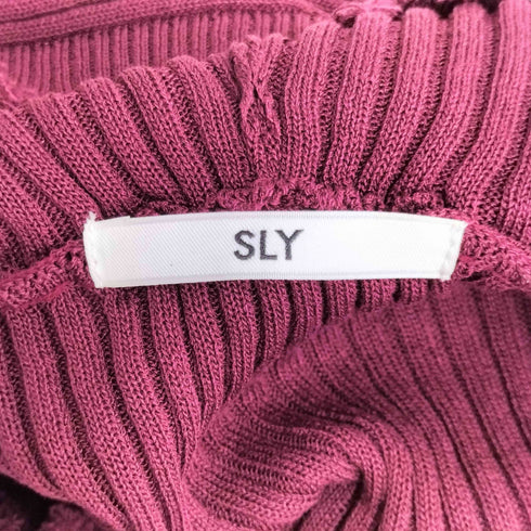 スライ SLY FRONT BUTTON KNIT HOODIE フロントボタンニットフーディベスト レディース FREE