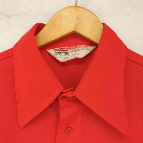 60S~70S 茶タグ Montgomery Ward ワッペン付き S/S ワークシャツ メンズ