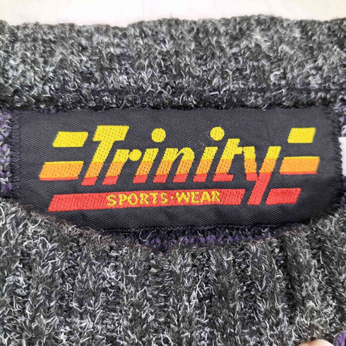 90-00s Trinity Sports Wear メランジ柄 クルーネック ニット メンズ XL
