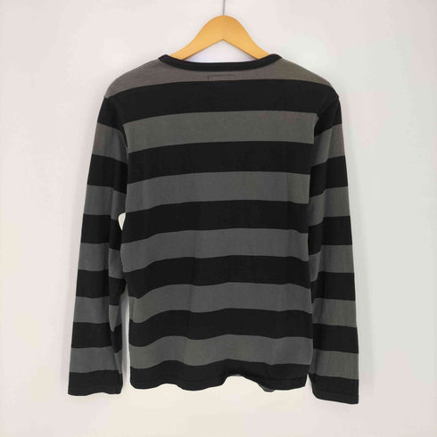 アニエスベーオム Agnes b.homme 太ボーダー コットン 長袖Tシャツ メンズ JPN:1