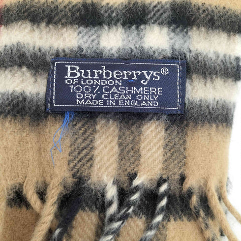 バーバリーズ BURBERRYS 英国製 カシミヤ100 ノバチェック マフラー レディース