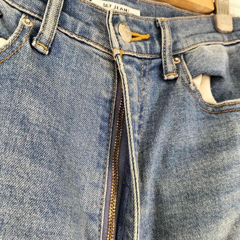 スライ SLY M.C HW STRAIGHT PT-C ストレートデニムパンツ レディース JPN:1