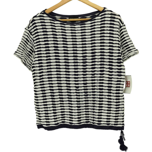 エンポリオアルマーニ EMPORIO ARMANI ドローストリング 総 織り S/S 半袖 カットソー レディース import:XS