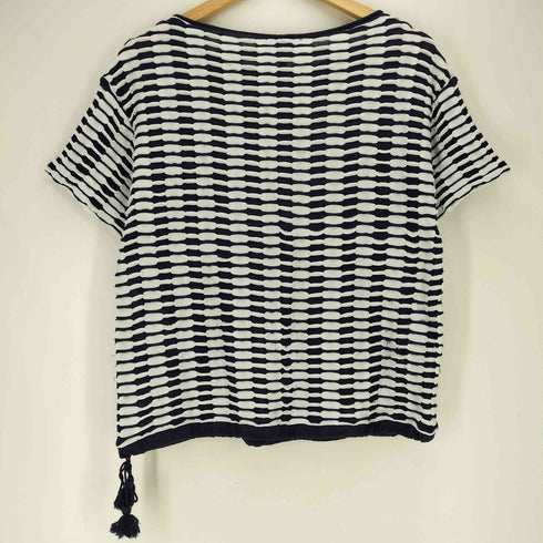 エンポリオアルマーニ EMPORIO ARMANI ドローストリング 総 織り S/S 半袖 カットソー レディース import:XS