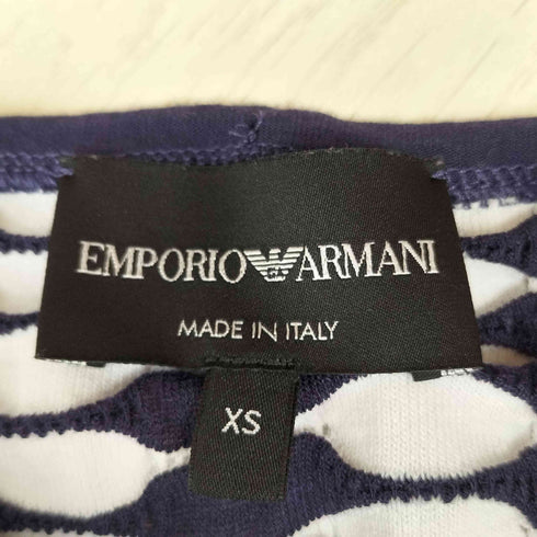 エンポリオアルマーニ EMPORIO ARMANI ドローストリング 総 織り S/S 半袖 カットソー レディース import:XS