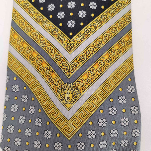 ジャンニヴェルサーチ GIANNI VERSACE 総柄 シルクネクタイ メンズ