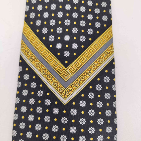 ジャンニヴェルサーチ GIANNI VERSACE 総柄 シルクネクタイ メンズ