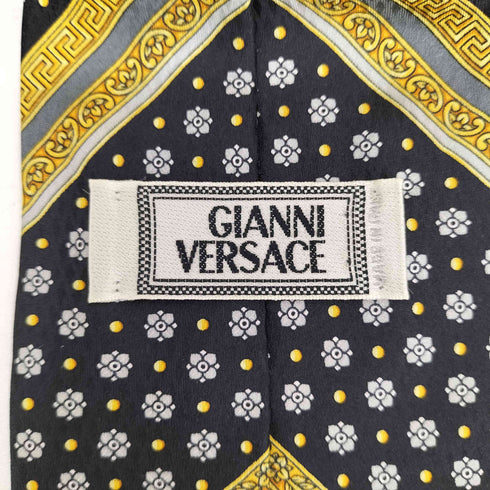 ジャンニヴェルサーチ GIANNI VERSACE 総柄 シルクネクタイ メンズ