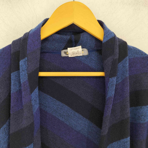 イッセイミヤケ ISSEY MIYAKE 80s 筆タグ マルチカラー ボーダー柄 ウール ロングカーディガン レディース