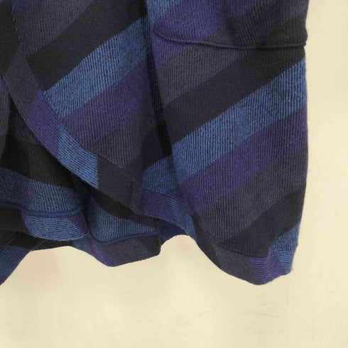 イッセイミヤケ ISSEY MIYAKE 80s 筆タグ マルチカラー ボーダー柄 ウール ロングカーディガン レディース