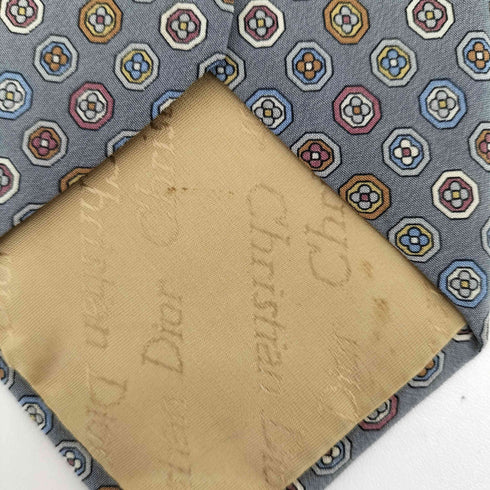 クリスチャンディオール Christian Dior 総柄 シルクネクタイ メンズ