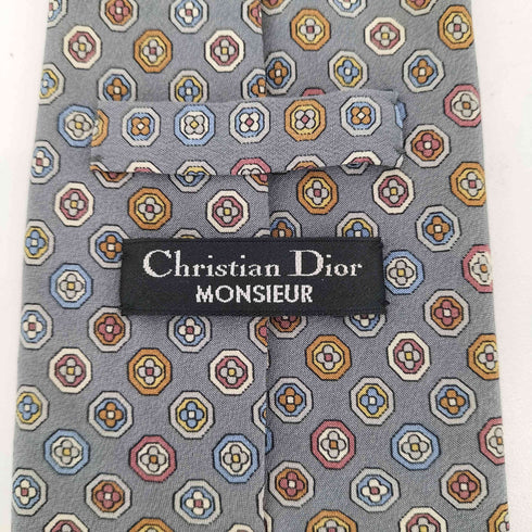 クリスチャンディオール Christian Dior 総柄 シルクネクタイ メンズ