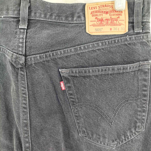 リーバイス Levis 90s メキシコ製 505 REGULAR FIT レギュラーフィット ブラックデニムパンツ メンズ W36L30