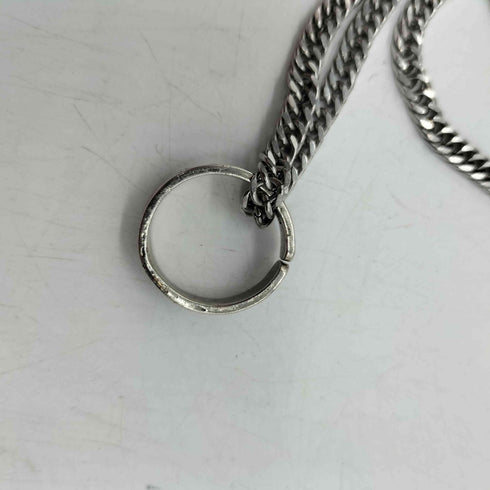 S925 silver 刻印 クロス モチーフ リング トップ シルバー ネックレス Y2K メンズ