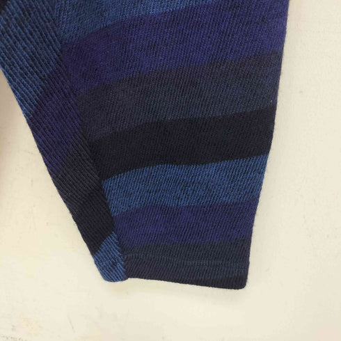 イッセイミヤケ ISSEY MIYAKE 80s 筆タグ マルチカラー ボーダー柄 ウール ニットパンツ レディース JPN:M