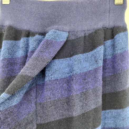 イッセイミヤケ ISSEY MIYAKE 80s 筆タグ マルチカラー ボーダー柄 ウール ニットパンツ レディース JPN:M