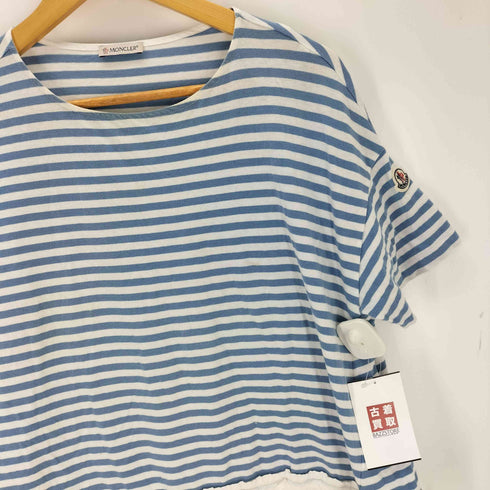 モンクレール MONCLER 裾シェイプ 半袖 ボーダー トップス レディース