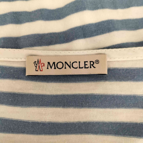 モンクレール MONCLER 裾シェイプ 半袖 ボーダー トップス レディース