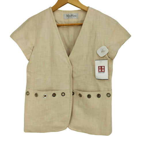 マックスマーラ MAX MARA ツイード メタルアイレット ジャケット レディース JPN:38
