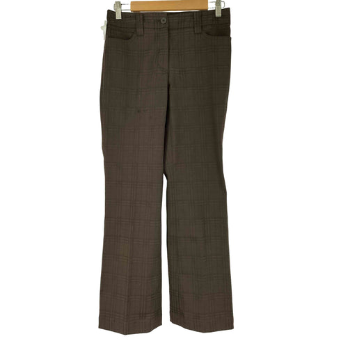バーバリーロンドン BURBERRY LONDON チェック柄 センタープレス フレア スラックス レディース JPN:38