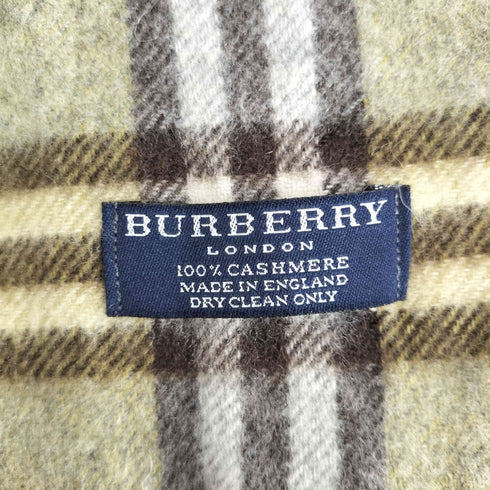バーバリーロンドン BURBERRY LONDON 英国製 カシミヤ100 ノバチェック マフラー レディース