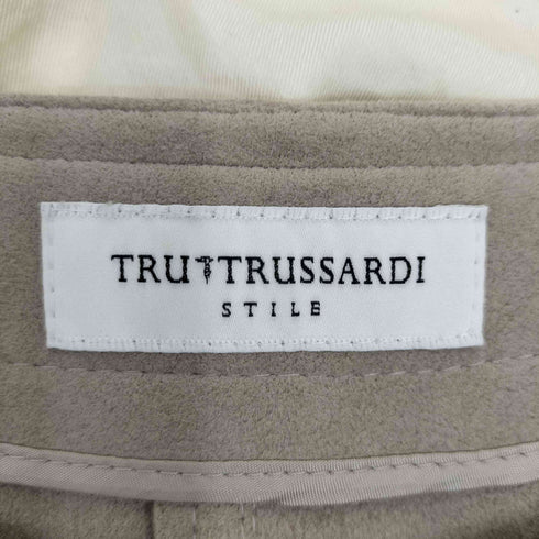 トラサルディ TRUSSARDI クルーネック 比翼 スウェード ブルゾン レディース JPN:40