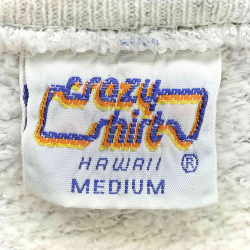 クレイジーシャツ CRAZY SHIRTS 80‐90S USA製 フロント刺繍 スウェット メンズ M