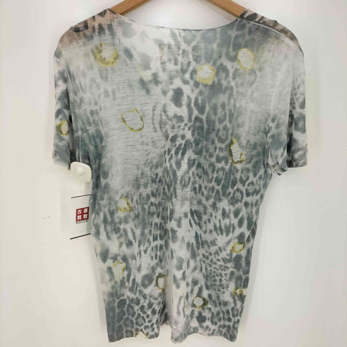 maxsix Y2K レオパード リップ カエル グラフィック シアー 半袖Tシャツ レディース