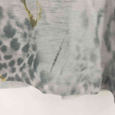 maxsix Y2K レオパード リップ カエル グラフィック シアー 半袖Tシャツ レディース