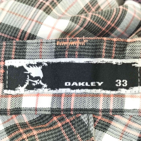 オークリー OAKLEY チェック スカル刺繍 ストレッチ カーゴパンツ メンズ 33