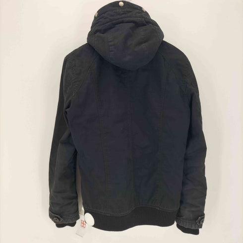 バーバリーブラックレーベル BURBERRY BLACK LABEL 中綿 マルチポケット フーデットジャケット メンズ L