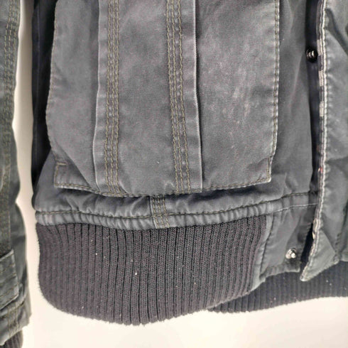 バーバリーブラックレーベル BURBERRY BLACK LABEL 中綿 マルチポケット フーデットジャケット メンズ L