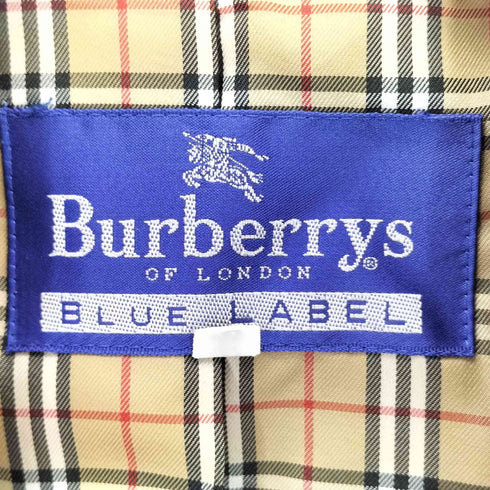 バーバリーズ BURBERRYS BLUE LABEL ブルーレーベル 裏ノバチェック 英国羊毛40% ウールピーコート レディース 38