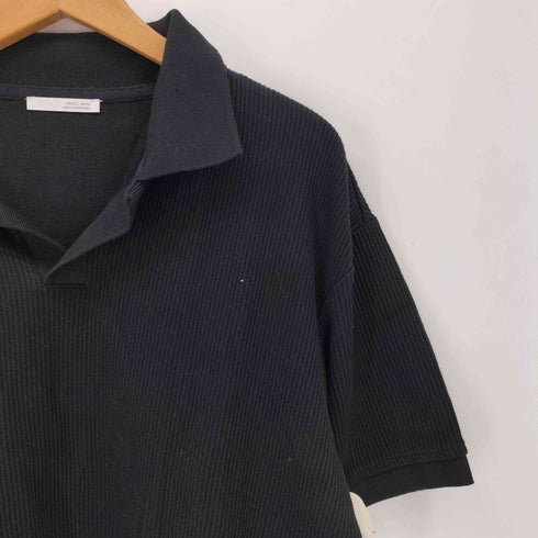 ザラ ZARA バーティカルテクスチャーポロシャツ メンズ import:L