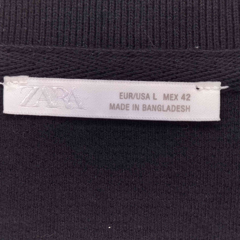 ザラ ZARA バーティカルテクスチャーポロシャツ メンズ import:L