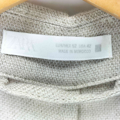 ザラ ZARA コットンリネンブレザー メンズ 52