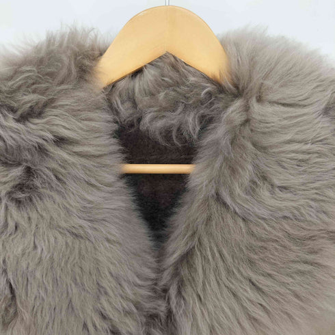 CURPESA naturpiel スペイン製 裏地ファー ロング ムートンコート レディース 11