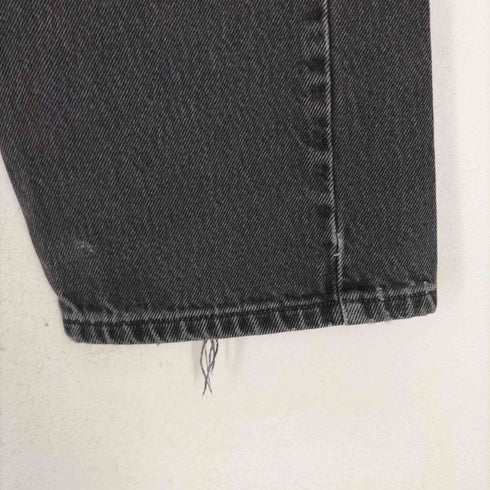 リーバイス Levis 505 ボタン裏4355 ペイント ダメージ加工 ブラック ストレートデニムパンツ メンズ W34 L32