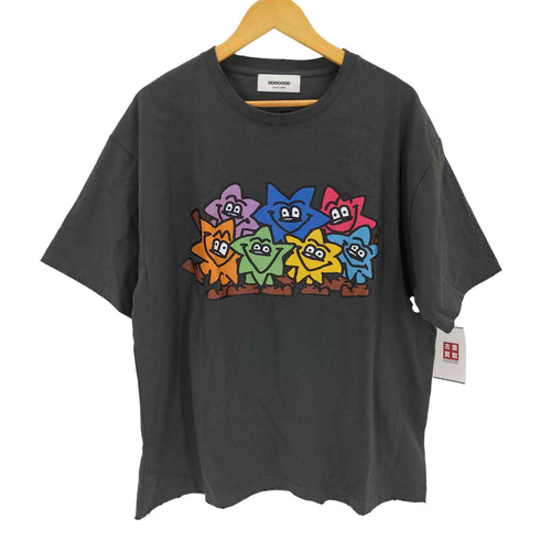 ODDGOOD オッドグッド アニメキャラプリント Tシャツ メンズ