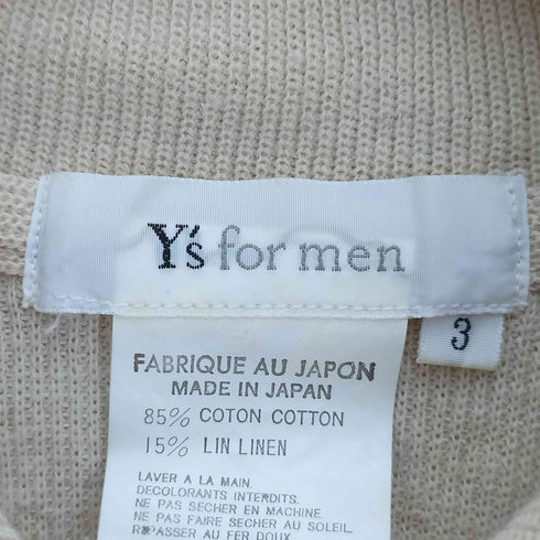 ワイズフォーメン Ys for men 2000SS コットン リネン ニット シャツ メンズ JPN:3