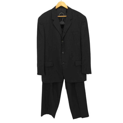 ワイズフォーメン Ys for men 03SS ウール ストライプ 3B テーラード ジャケット 2タック スラックス スーツ セットアップ メンズ M