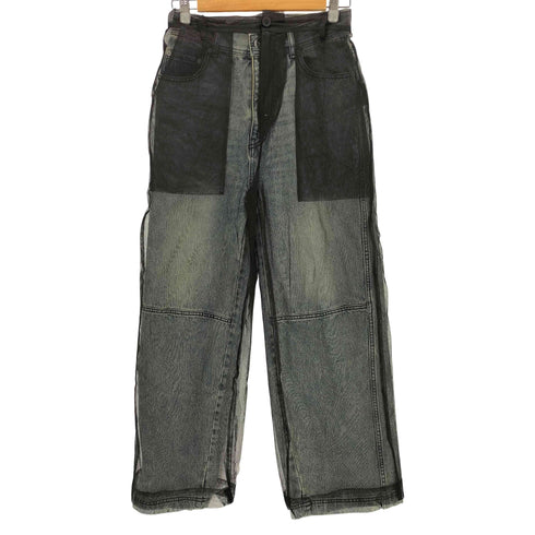 メゾンスペシャル MAISON SPECIAL Tulle Layer Denim Pants チュールレイヤードデニム レディース 36