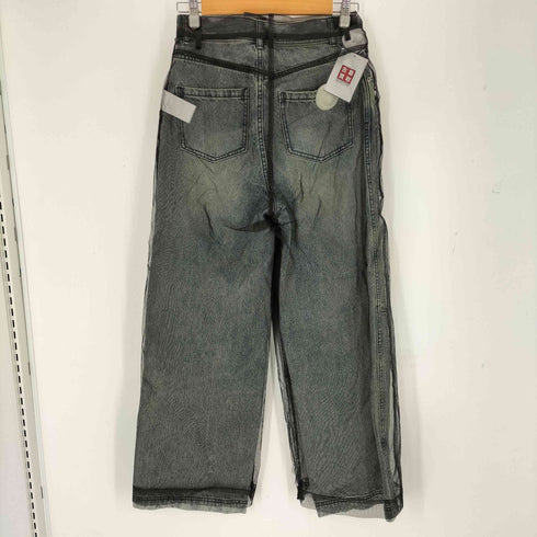 メゾンスペシャル MAISON SPECIAL Tulle Layer Denim Pants チュールレイヤードデニム レディース 36