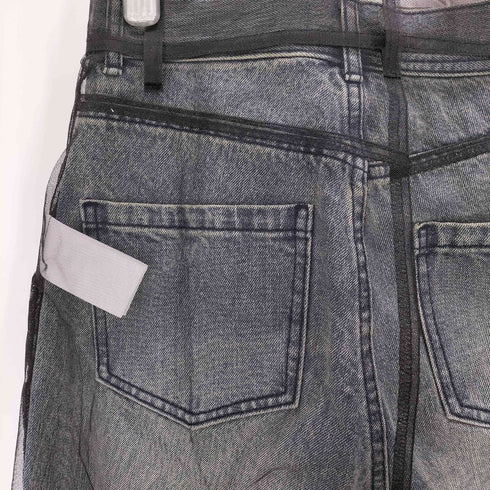 メゾンスペシャル MAISON SPECIAL Tulle Layer Denim Pants チュールレイヤードデニム レディース 36